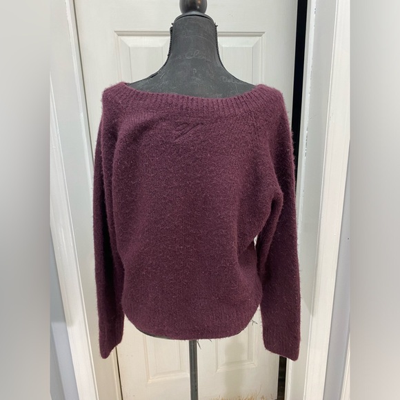 Plum purple Victoria’s Secret love bling crystal off shoulder sweater - Picture 6 of 10